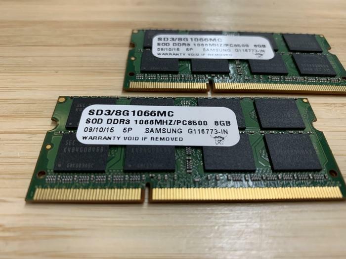 RAM MÉMOIRE LAPTOP MACBOOK MACBOOK PRO 8500-1067GHZ 8GB TOTAL 16GB