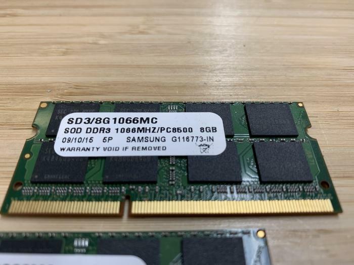 RAM MÉMOIRE LAPTOP MACBOOK MACBOOK PRO 8500-1067GHZ 8GB TOTAL 16GB