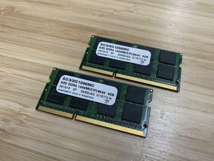 RAM MÉMOIRE LAPTOP MACBOOK MACBOOK PRO 8500-1067GHZ 8GB TOTAL 16GB