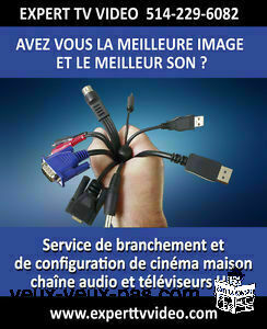 Service de branchements de téléviseurs HD et audio