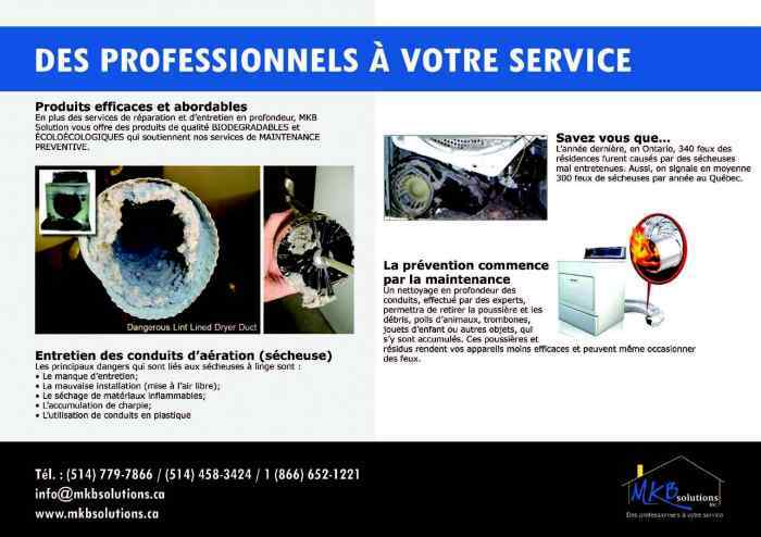 SERVICE DE NETTOYAGE CONDUIT SECHEUSE 514-779-7866