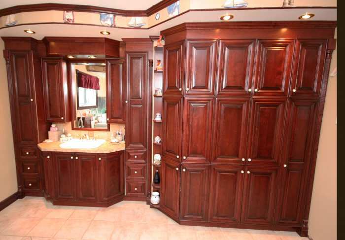 Armoire cuisine Salle de bain mélamine thermo bois