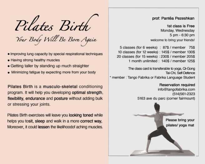 PILATES BIRTH Votre corps sera né de nouveau !