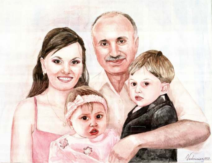 VOTRE PORTRAIT REALISTE à l'aquarelle sur papier!