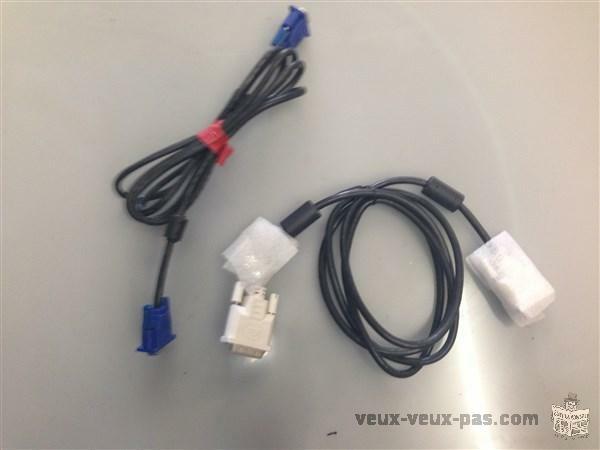 FILS DVI ET VGA ALIMENTATION NEUF ET D'OCCASION 2$ CHAQUE