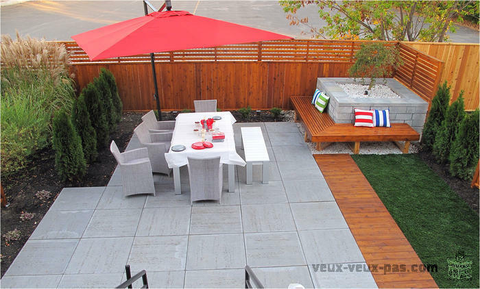 patio, cloture, terrasse