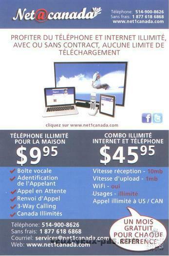 Waahoo!Service internet illimité a 39.95 $