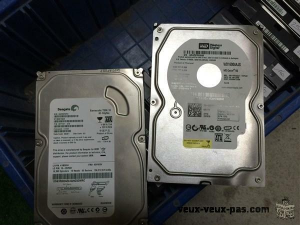 Lot de disques dur à vendre 80gb, 160gb, 250gb SATA