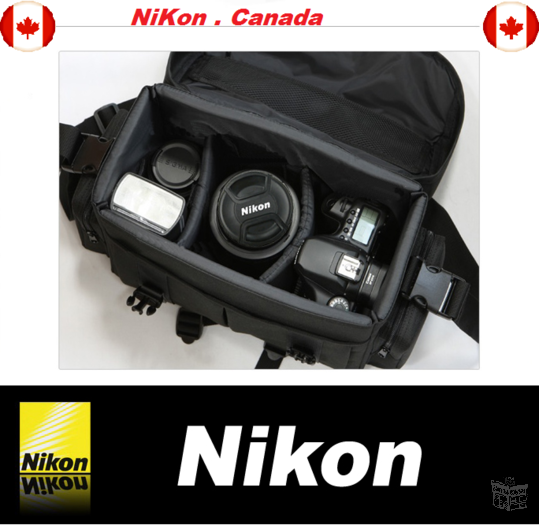 Nikon Camera Bag Medium Size Black & Beige DSLR / SLR