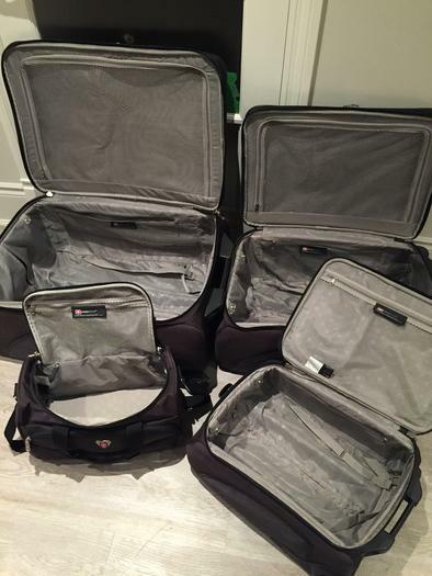 Swissgear 4 piece luggage set (used)