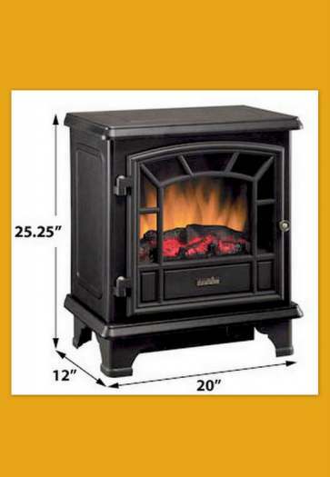 Duraframe portable electric stove heater fireplace