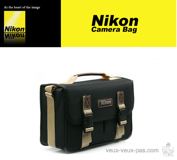Nikon Camera Bag Medium Size Black & Beige DSLR / SLR