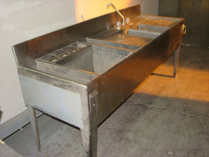 SINK STAINLESS STEEL BAR DOUBLE 78'