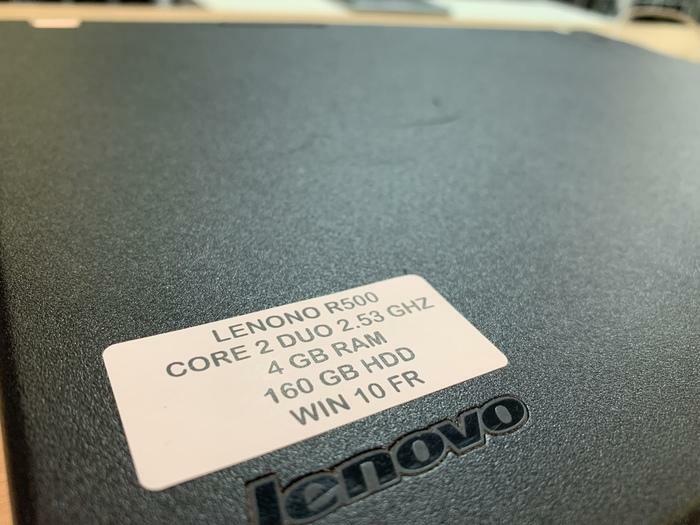 LENOVO THINKPAD LAPTOP R500 CORE 2 DUO 2.53GHZ 4GB 160GB 15.6’’ WINDOWS 10